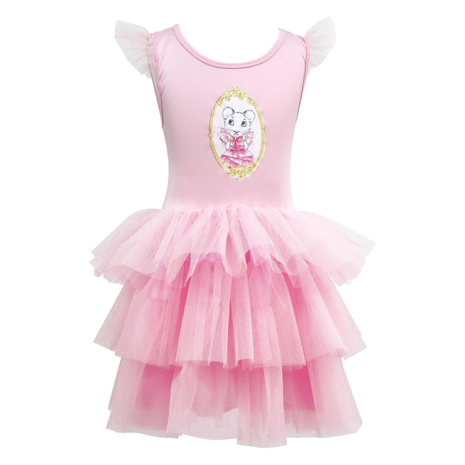 Portrait Tulle Dress in Pink & Claris the Mouse — free download