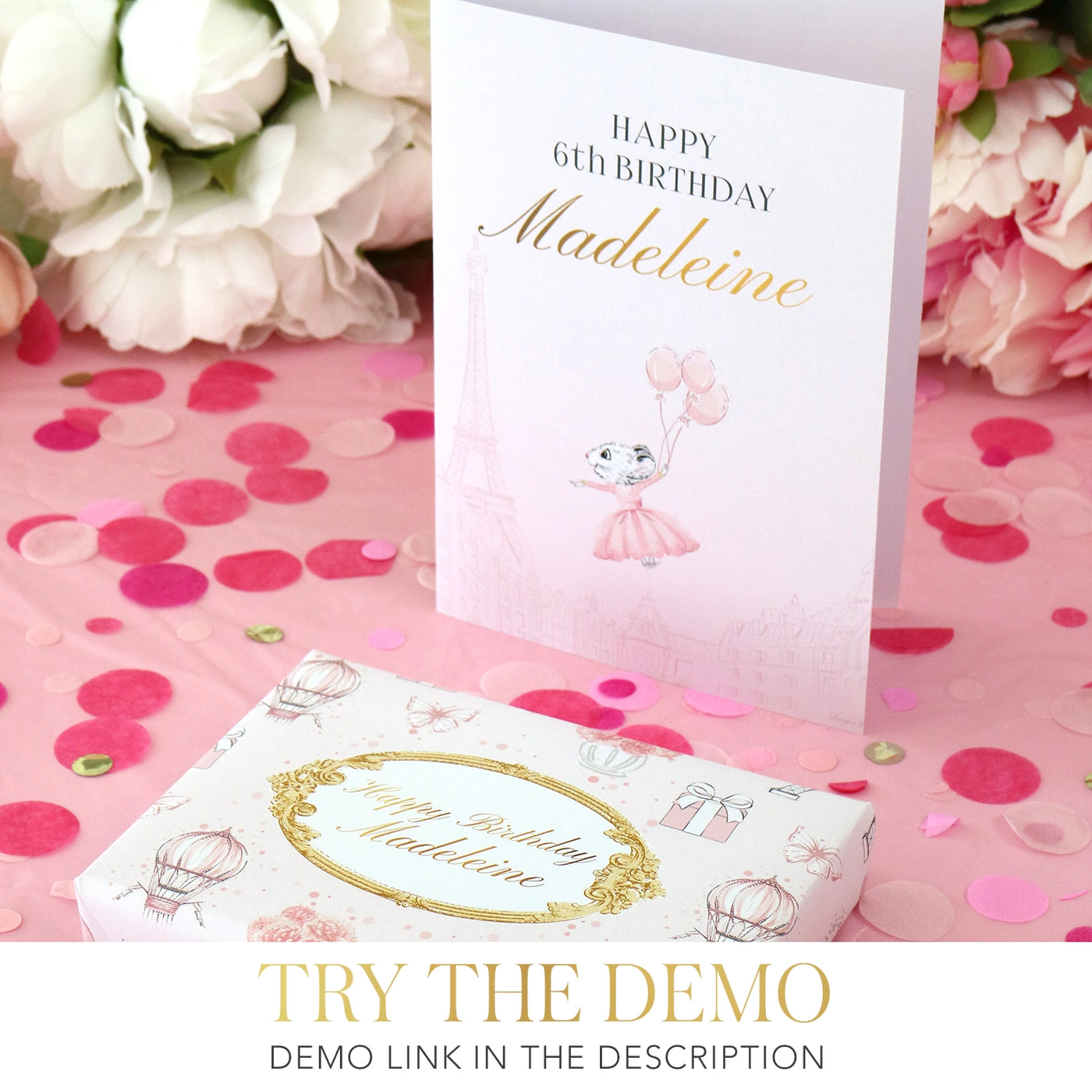 Balloons Above Paris – Card and Wrapping Paper