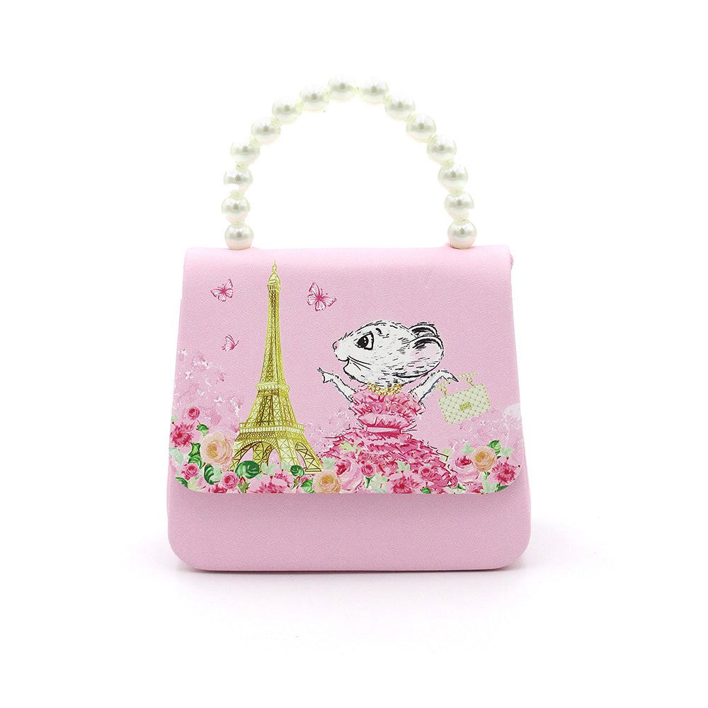 Handbag with Pearl Handle