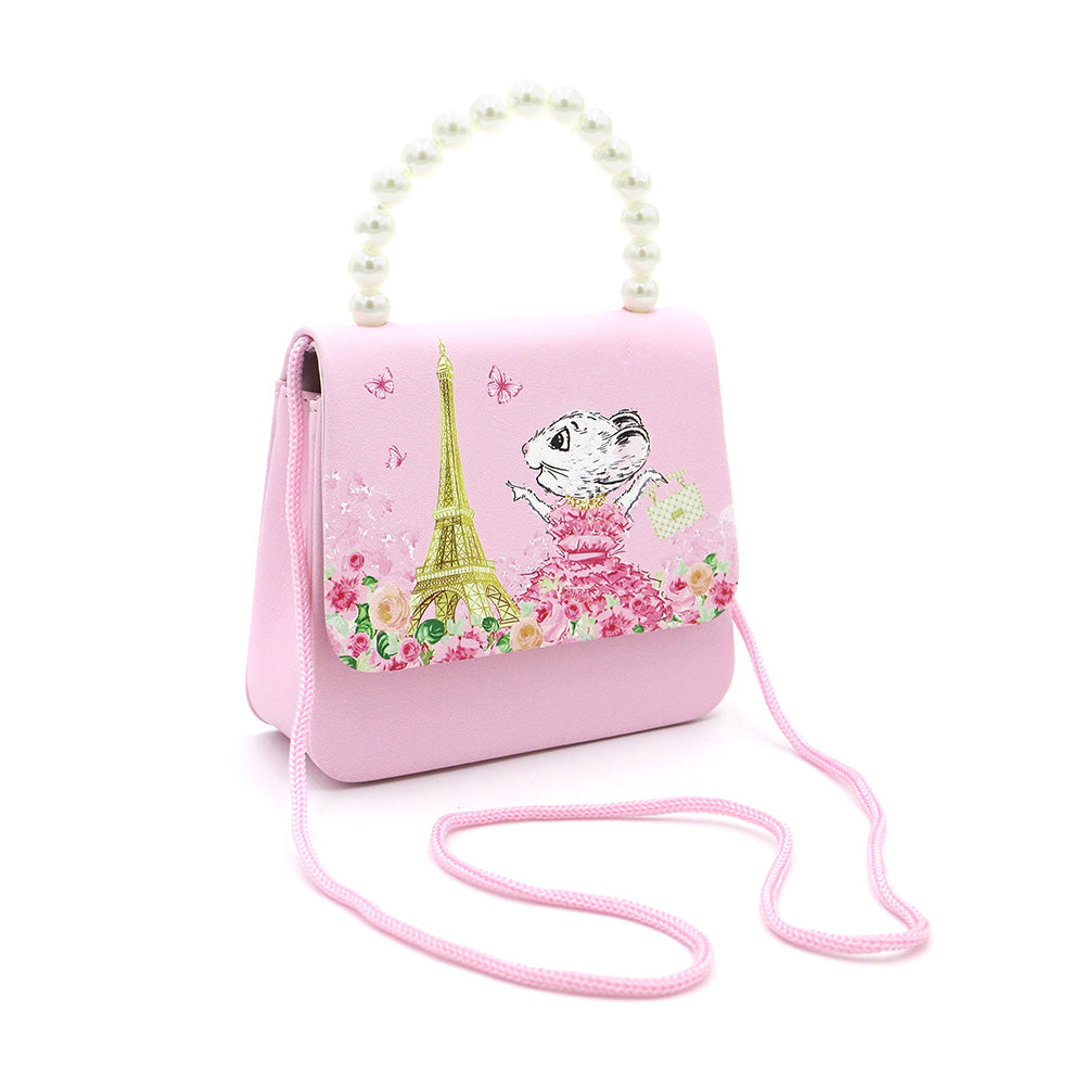 Handbag with Pearl Handle