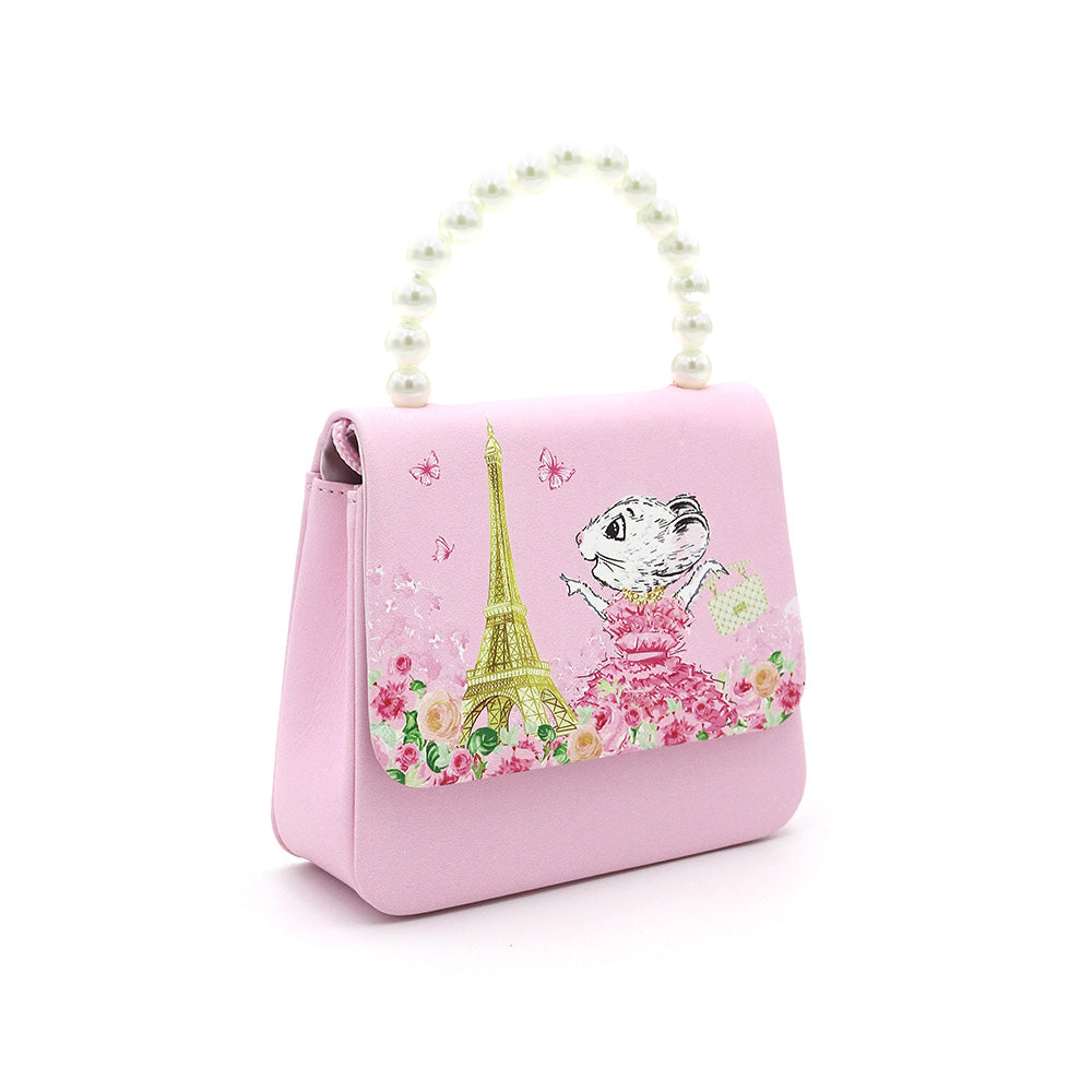 Handbag with Pearl Handle