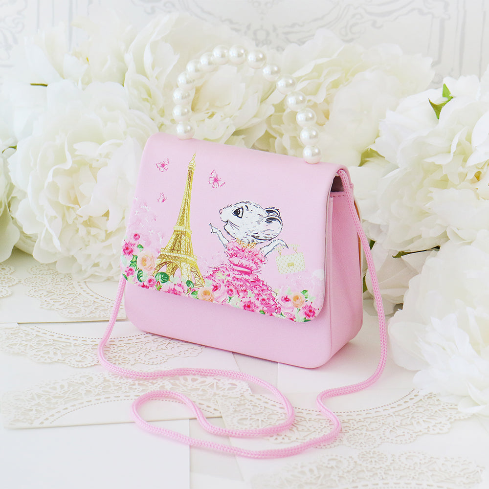 Handbag with Pearl Handle