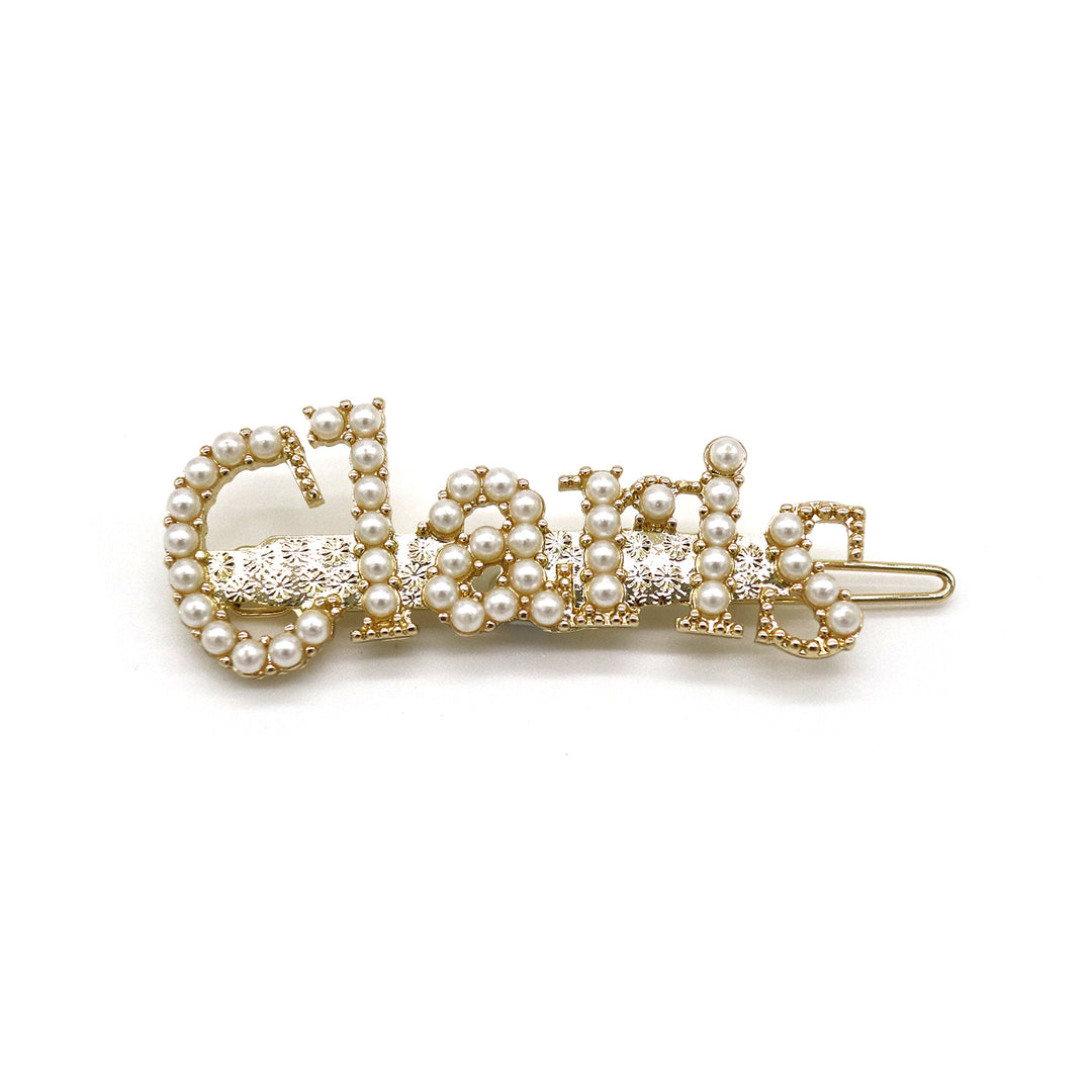 海外発送 トリーバーチ バレッタ Logo Pearl Hair Clip Logo Pearl Hair Clip: Women's Designer Hair Pins | Tory Burch
