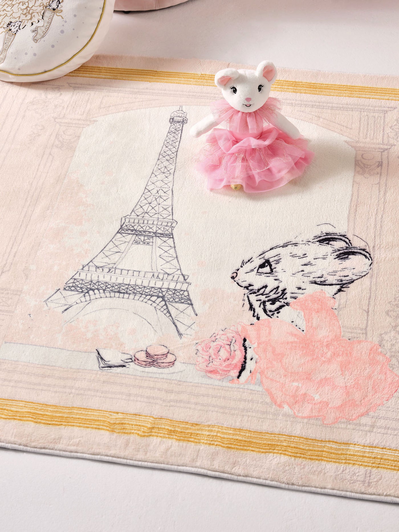 Claris in Paris Floor Rug & Claris the Mouse