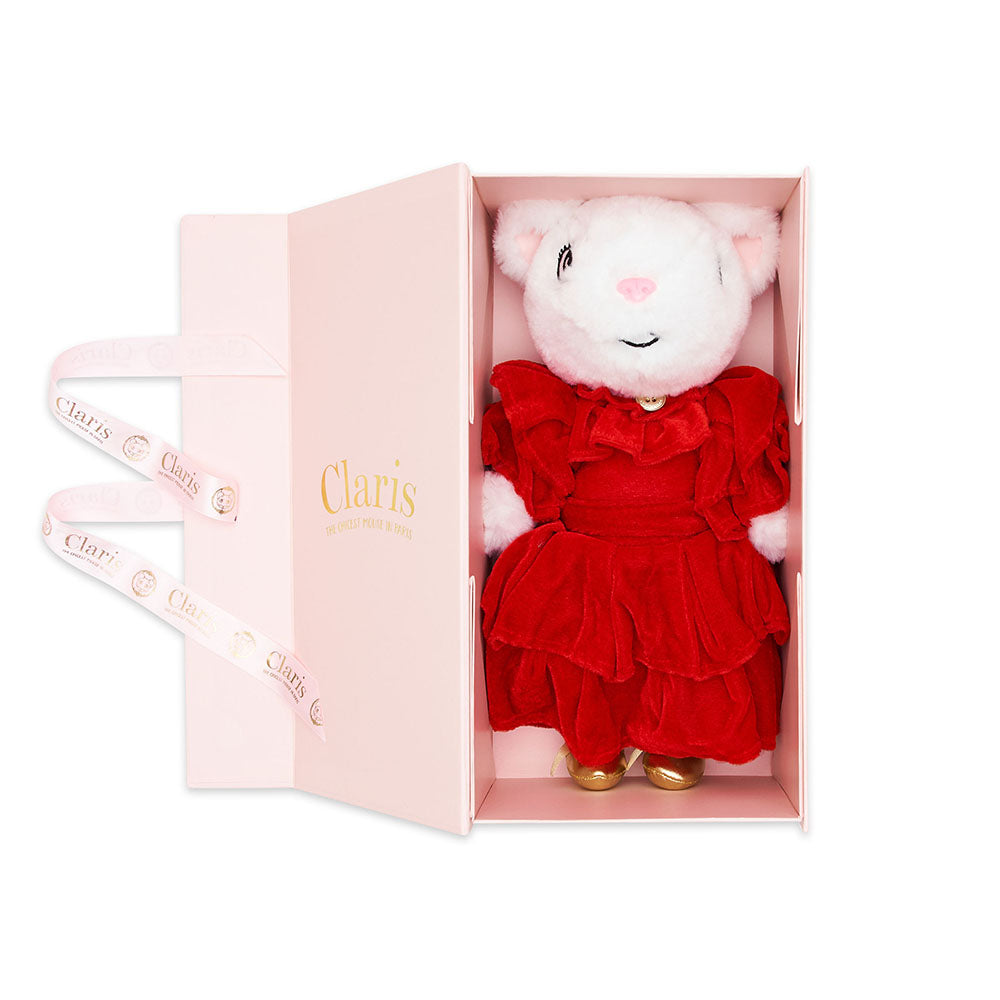 Claris_red plush_in box